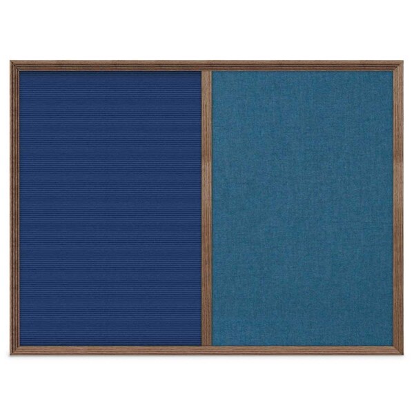 Enclosed Corkboard, 1 Door, 72"x36", 4" Fra, UV3425-BRONZE-COBACC